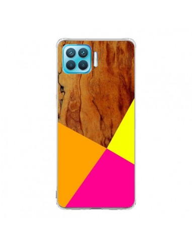 Coque Oppo Reno4 Lite Wooden Colour Block Bois Azteque Aztec Tribal - Jenny Mhairi