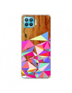 Coque Oppo Reno4 Lite Wooden Multi Geo Bois Azteque Aztec...