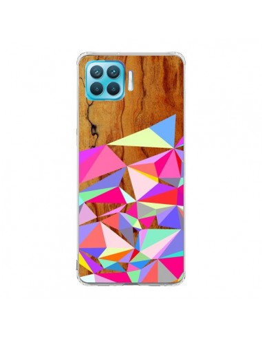 Coque Oppo Reno4 Lite Wooden Multi Geo Bois Azteque Aztec Tribal - Jenny Mhairi