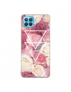 Coque Oppo Reno4 Lite Roses Triangles Fleurs - Jonathan...