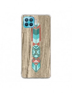 Coque Oppo Reno4 Lite Totem Tribal Azteque Bois Wood -...