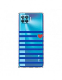 Coque Oppo Reno4 Lite Mariniere Coeur Love Transparente -...