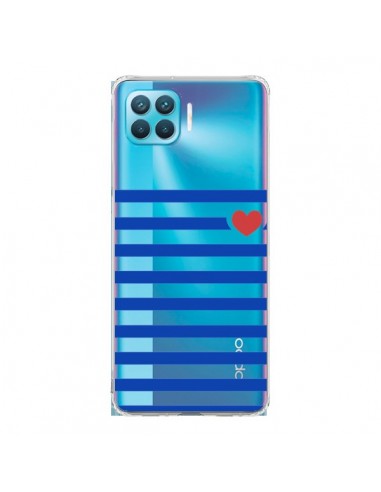 Coque Oppo Reno4 Lite Mariniere Coeur Love Transparente - Jonathan Perez