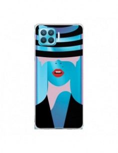 Coque Oppo Reno4 Lite Femme Chapeau Hat Lady Transparente...