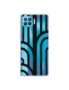 Coque Oppo Reno4 Lite Geometric Noir Transparente -...