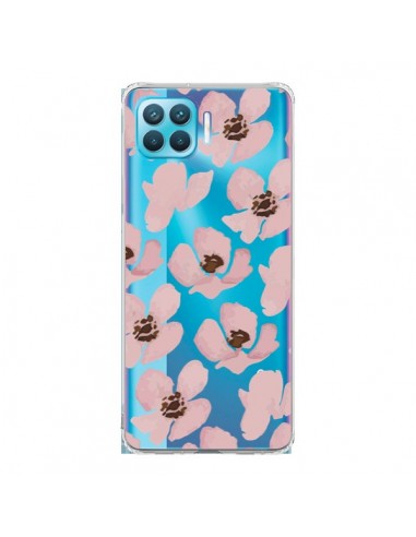 Coque Oppo Reno4 Lite Fleurs Roses Flower Transparente - Dricia Do