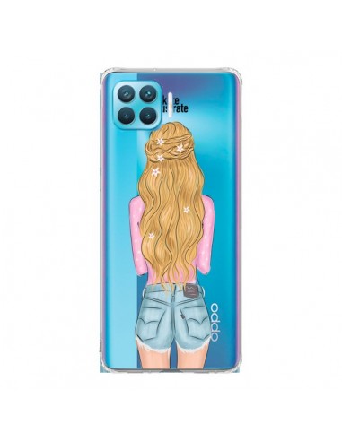 Coque Oppo Reno4 Lite Blonde Don't Care Transparente - kateillustrate