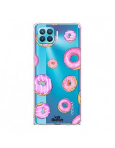 Coque Oppo Reno4 Lite Pink Donuts Rose Transparente -...