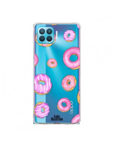 Coque Oppo Reno4 Lite Pink Donuts Rose Transparente - kateillustrate