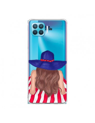 Coque Oppo Reno4 Lite Beah Girl Fille Plage Transparente - kateillustrate