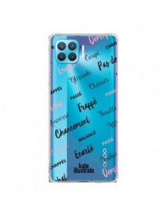 Coque Oppo Reno4 Lite Ballerina Ballerine Mots...