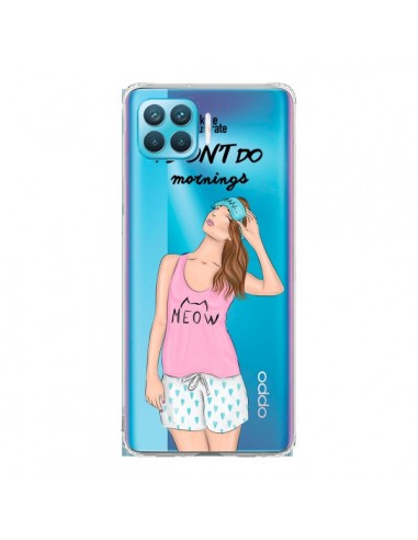 Coque Oppo Reno4 Lite I Don't Do Mornings Matin Transparente - kateillustrate