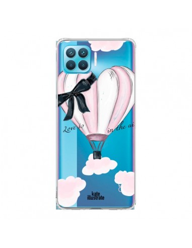 Coque Oppo Reno4 Lite Love is in the Air Love Montgolfier Transparente - kateillustrate