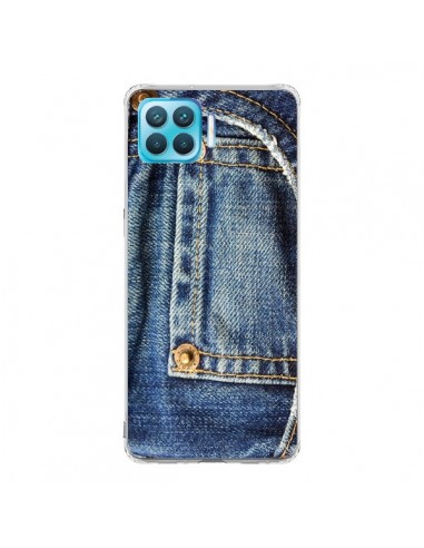 Coque Oppo Reno4 Lite Jean Bleu Vintage - Laetitia