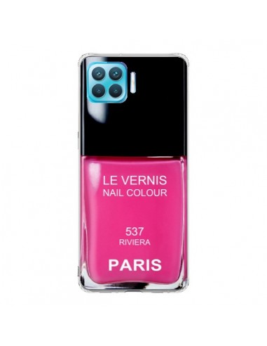 Coque Oppo Reno4 Lite Vernis Paris Riviera Rose - Laetitia