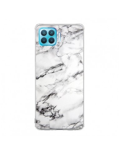 Coque Oppo Reno4 Lite Marbre Marble Blanc White - Laetitia