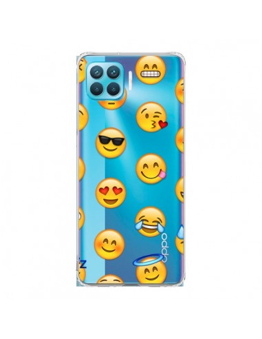 Coque Oppo Reno4 Lite Smiley Emoticone Emoji Transparente - Laetitia