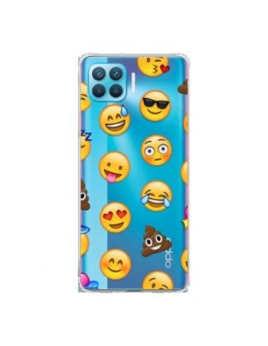 Coque Oppo Reno4 Lite Emoticone Emoji Transparente - Laetitia