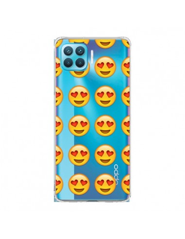 Coque Oppo Reno4 Lite Love Amoureux Smiley Emoticone Emoji Transparente - Laetitia