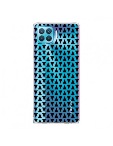 Coque Oppo Reno4 Lite Triangles Romi Azteque Noir Transparente - Laetitia