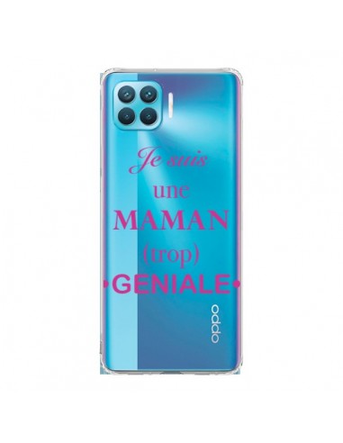 Coque Oppo Reno4 Lite Je suis une maman trop géniale Transparente - Laetitia