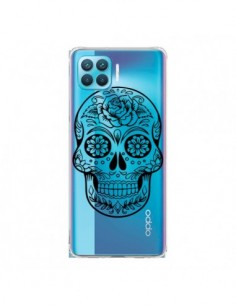 Coque Oppo Reno4 Lite Tête de Mort Mexicaine Noir...