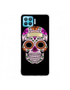 Coque Oppo Reno4 Lite Tête de Mort Mexicaine Multicolore...