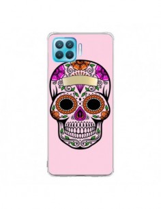 Coque Oppo Reno4 Lite Tête de Mort Mexicaine Rose...