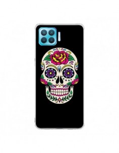 Coque Oppo Reno4 Lite Tête de Mort Mexicaine Multicolore...