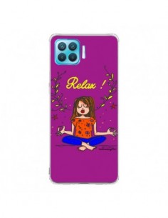 Coque Oppo Reno4 Lite Fille Relax Zen Yoga -...