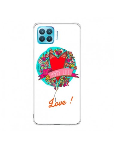 Coque Oppo Reno4 Lite Love Happy Life - Leellouebrigitte