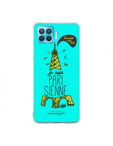 Coque Oppo Reno4 Lite Je suis Parisienne La Tour Eiffel Bleu - Leellouebrigitte