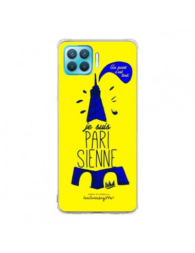 Coque Oppo Reno4 Lite Je suis Parisienne La Tour Eiffel Jaune - Leellouebrigitte