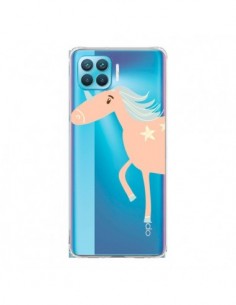 Coque Oppo Reno4 Lite Licorne Unicorn Rose Transparente -...