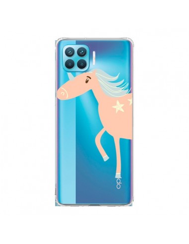 Coque Oppo Reno4 Lite Licorne Unicorn Rose Transparente - Petit Griffin