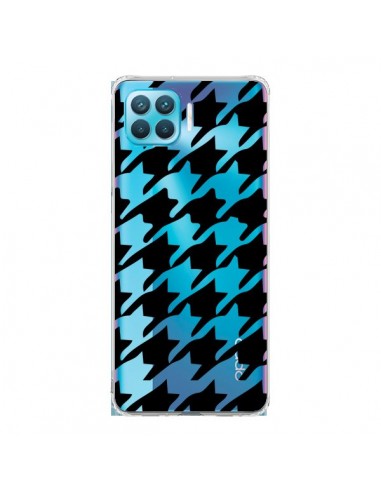 Coque Oppo Reno4 Lite Vichy Gros Carre noir Transparente - Petit Griffin