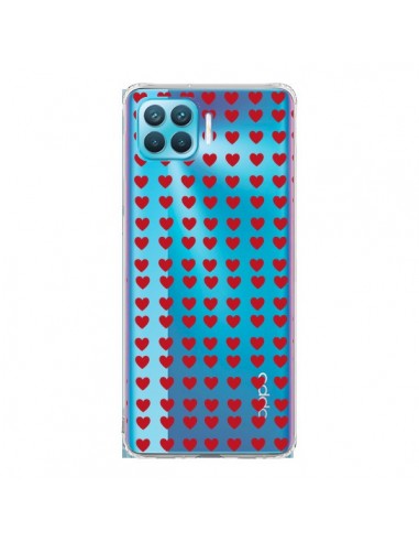 Coque Oppo Reno4 Lite Coeurs Heart Love Amour Red Transparente - Petit Griffin