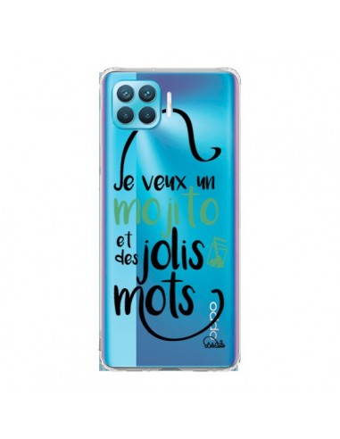 Coque Oppo Reno4 Lite Je veux un mojito et des jolis mots Transparente - Lolo Santo