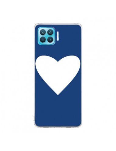 Coque Oppo Reno4 Lite Coeur Navy Blue Heart - Mary Nesrala