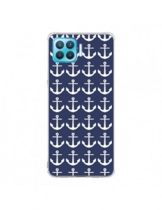 Coque Oppo Reno4 Lite Ancre Marin Bleu Anchors Navy -...