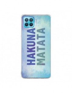 Coque Oppo Reno4 Lite Hakuna Matata Roi Lion Bleu - Mary...