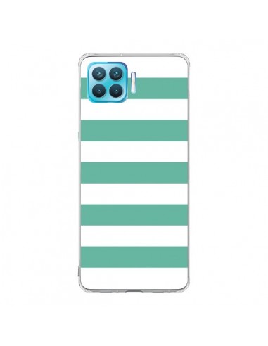 Coque Oppo Reno4 Lite Bandes Mint Vert - Mary Nesrala