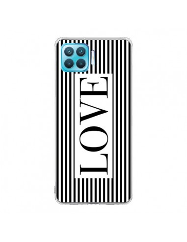 Coque Oppo Reno4 Lite Love Noir et Blanc - Mary Nesrala