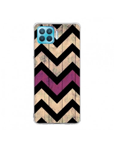 Coque Oppo Reno4 Lite Chevron Vintage Bois Wood - Mary Nesrala