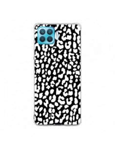 Coque Oppo Reno4 Lite Leopard Noir et Blanc - Mary Nesrala