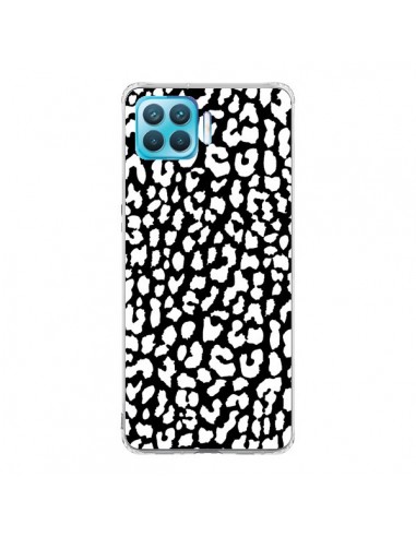 Coque Oppo Reno4 Lite Leopard Noir et Blanc - Mary Nesrala