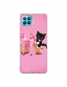 Coque Oppo Reno4 Lite Chaton Chat Noir Kitten Chaussure...