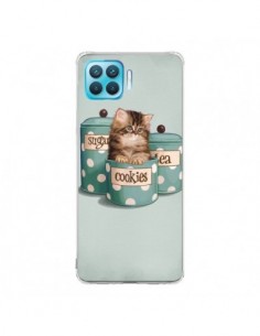 Coque Oppo Reno4 Lite Chaton Chat Kitten Boite Cookies...