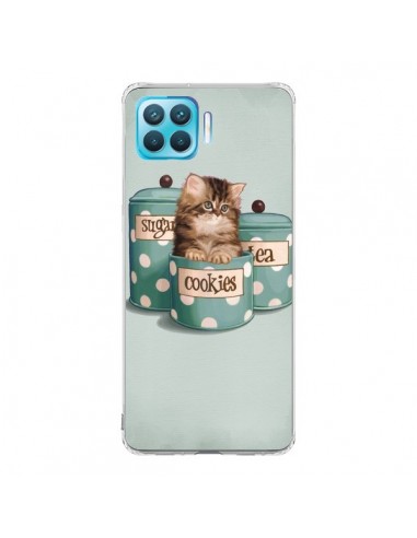 Coque Oppo Reno4 Lite Chaton Chat Kitten Boite Cookies Pois - Maryline Cazenave