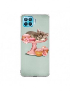 Coque Oppo Reno4 Lite Chaton Chat Kitten Cookies Cupcake...